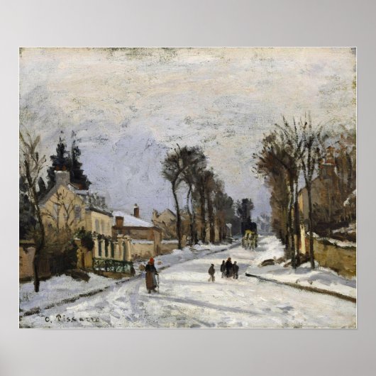 Pissarro - weg naar Versailles bij Louveciennes 18 Poster (Voorkant)
