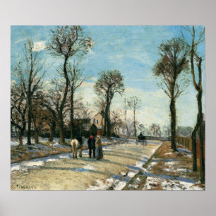 Pissarro - weg naar Versailles Louveciennes Winter Poster