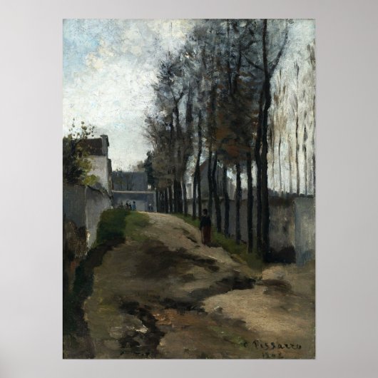 Pissarro - Weg Winter 1862 Poster (Voorkant)