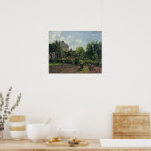 pissarro - werkzaam in de tuin 1898 poster (Keuken)