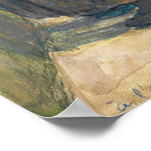 Pissarro - Young peasant Girl at her Toilette 1891 Poster (Hoek)