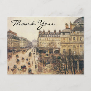 Pissarro's Place du Théâtre Français, Parijs: Rege Briefkaart