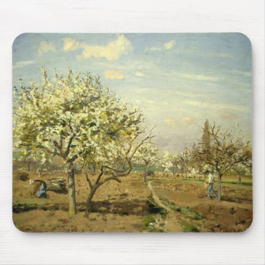 Pissarro's "The Orchard" - Mousepad Muismat (Voorkant)