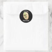 Pissed-achio Grappige Pistache Pun Donker BG Ronde Sticker (Tas)