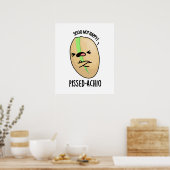 Pissed-achio Grappige Pistache Pun Poster (Keuken)