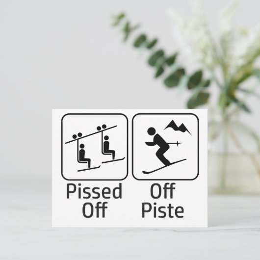 Pissig Buiten de Pistes Briefkaart (Staand voorkant)