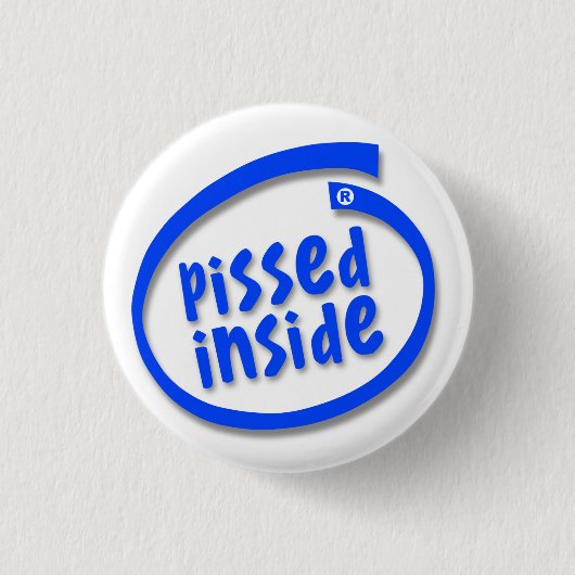 Pissig vanbinnen ronde button 3,2 cm (Voorkant)