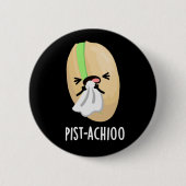 Pist-achioo Funny Pistachio Pun Dark BG Ronde Button 5,7 Cm (Voorkant)