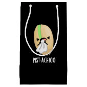 Pist-achioo Grappig Niezen Pistachio Pun Donker BG Klein Cadeauzakje (Voorkant)