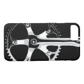 Pista Bicycle Crankset - wit op zwart Case-Mate iPhone Case (Achterkant (Horizontaal))
