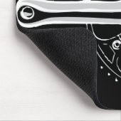 Pista Bicycle Crankset - wit op zwart Muismat (Hoek)