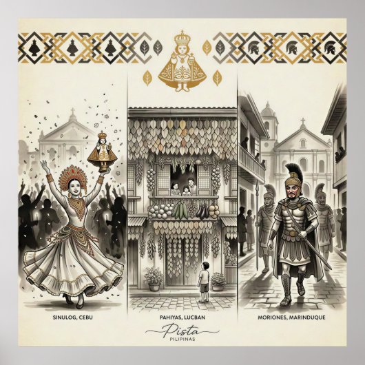 Pista — Sinulog · Pahiyas · Moriones Poster (Voorkant)