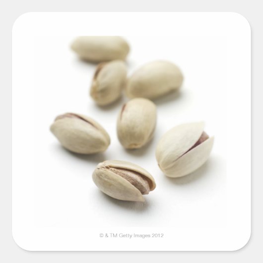 Pistachanoten. Vierkante Sticker (Voorkant)