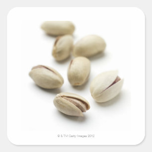 Pistachanoten. Vierkante Sticker