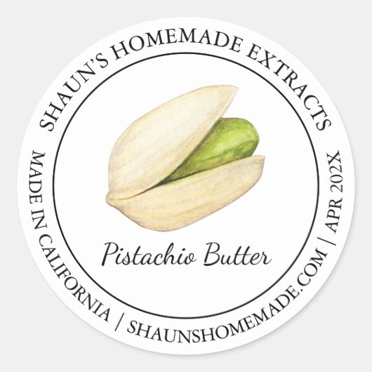 Pistache Butter Modern label (Voorkant)