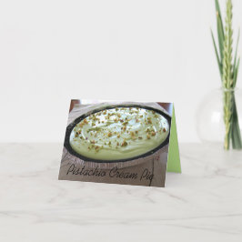 Pistache Cream Pie Recept op een Note Kaart