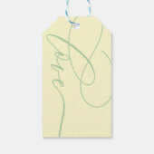 Pistache & Crème Hartelijk Bedankt Eenvoudig Cadeaulabel (Achterkant)