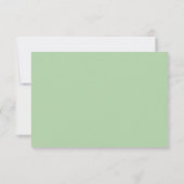 Pistache & Crème Minimal Modern RSVP Kaartje (Achterkant)