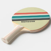 pistache gestreept met naam tafeltennisbatje (Voorkant Gekanteld)