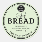 Pistache Groen Bakkerij Sourdough Brood Sticker (Voorkant)