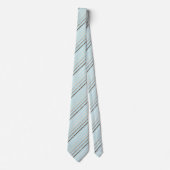Pistache Groen Bruine Strepen Patroon Modern Chic Stropdas (Voorkant)