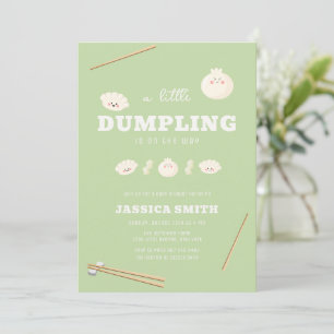 Pistache Groen Kawaii Bao Dumpling Baby Shower  Kaart