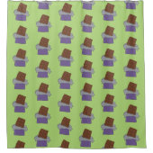 Pistache Groene Chocolade Bars Douchegordijn (Voorkant)