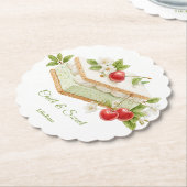 Pistache Ice Cream Sandwich Day Waterverf Kartonnen Onderzetters (Gekanteld)