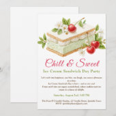 Pistache Ijs Sandwich Dag Waterverf Kaart (Voorkant / Achterkant)