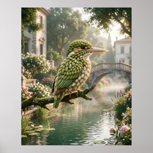 Pistache IJsvogel Kanaal Poster (Voorkant)