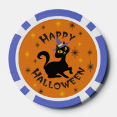 Pistache in heks Pet - Happy Halloween in Oranje Pokerchips (Achterkant)