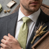Pistache Ivoor Botanische Tak Stropdas