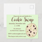 Pistache-kortbroodkoek Kerst Koekruil Uitnodiging Briefkaart (Voorkant / Achterkant)