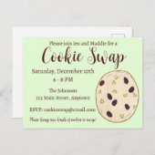 Pistache-korte-biscuit Kerstkoekruil Uitnodiging Briefkaart (Voorkant / Achterkant)