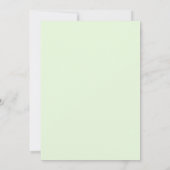 Pistache Loofwerk Gedempte Eucalyptus Bruiloft Kaart (Achterkant)
