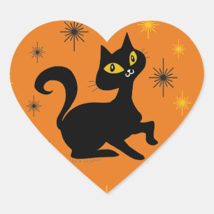 Pistache met Sparkles op Sinaasappel Hart Sticker