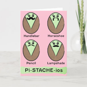 Pistache Mustache Verjaardag Feestdagen Kaart