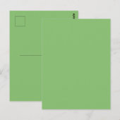 Pistache Nut Groen Effen Kleur Briefkaart (Voorkant / Achterkant)
