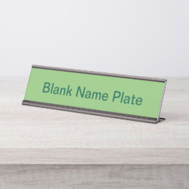 Pistache Nut Groen Effen Kleur Bureau Naambordje