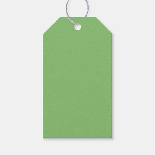 Pistache Nut Groen Effen Kleur Cadeaulabel (Voorkant)