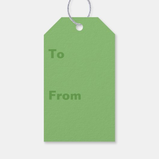 Pistache Nut Groen Effen Kleur Cadeaulabel (Achterkant)