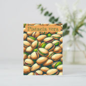 Pistache pop kunst briefkaart (Staand voorkant)