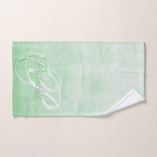 Pistache rustiek Abstract monogram Bad Handdoek (Handdoek)