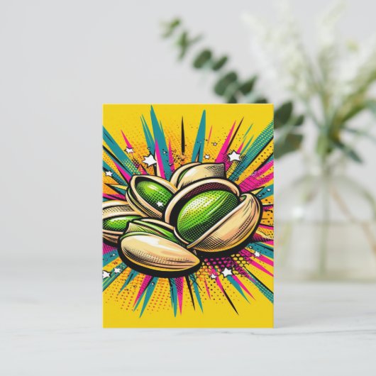 Pistache super krachten briefkaart (Staand voorkant)