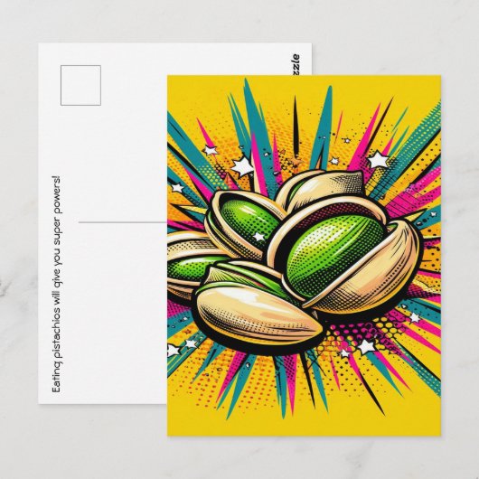 Pistache super krachten briefkaart (Voorkant / Achterkant)