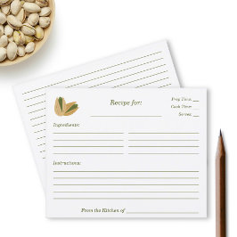 Pistache Vrijgezellenfeest Recept Kaart