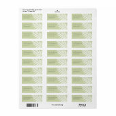 Pistachegroen Wit Varens Retouradres Etiket (Full Sheet)