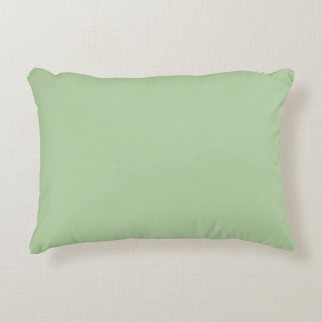 Pistachegroene effen lichte pastel ontwerp  accent kussen (Voorkant)