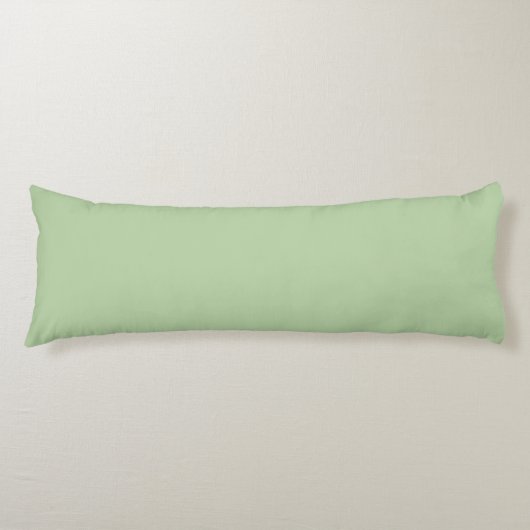 Pistachegroene effen lichte pastel ontwerp lichaamskussen (Voorkant)