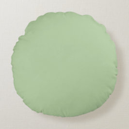 Pistachegroene effen lichte pastel ontwerp rond kussen